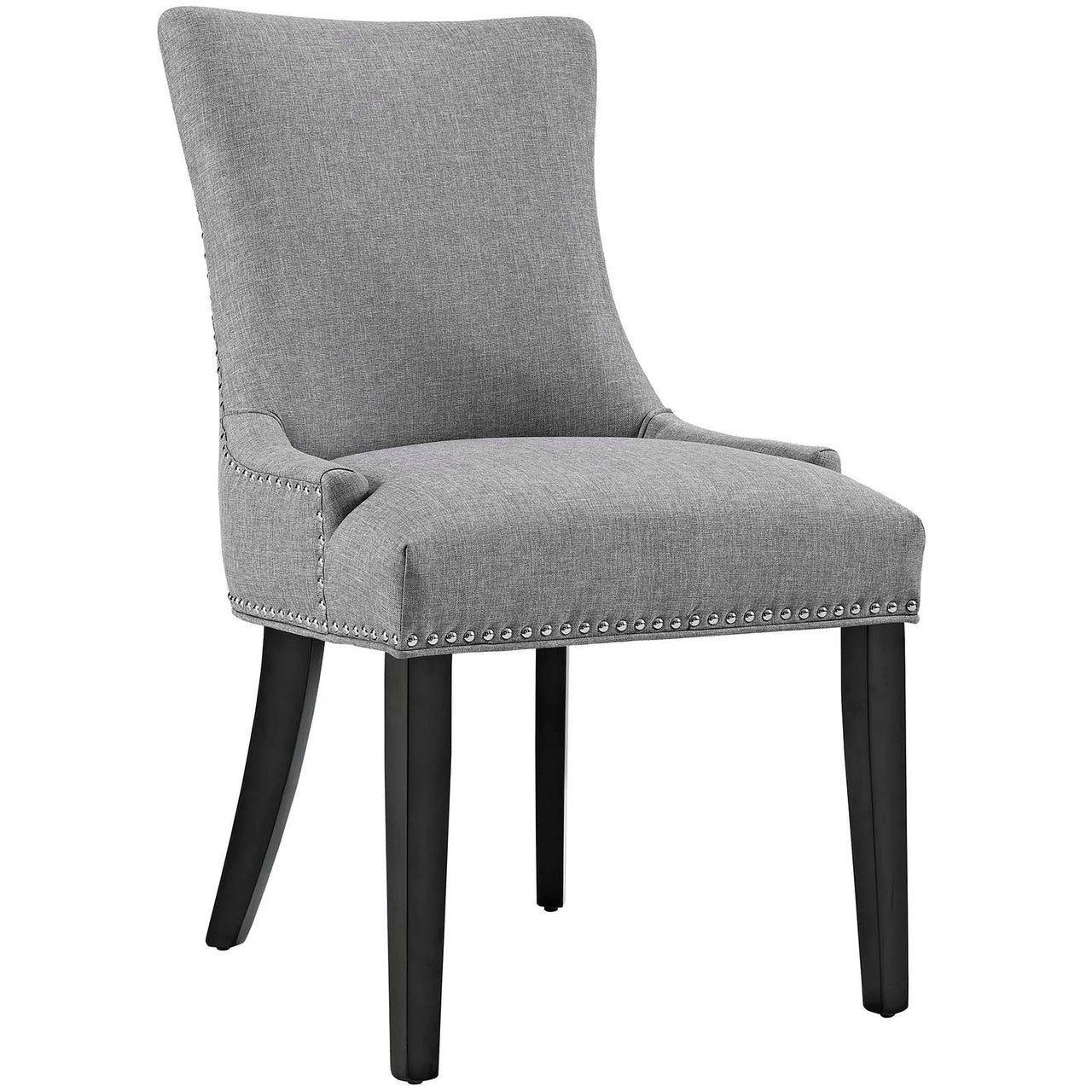 Marvelle Upholstered Dining Chair Set of 4, Light Gray