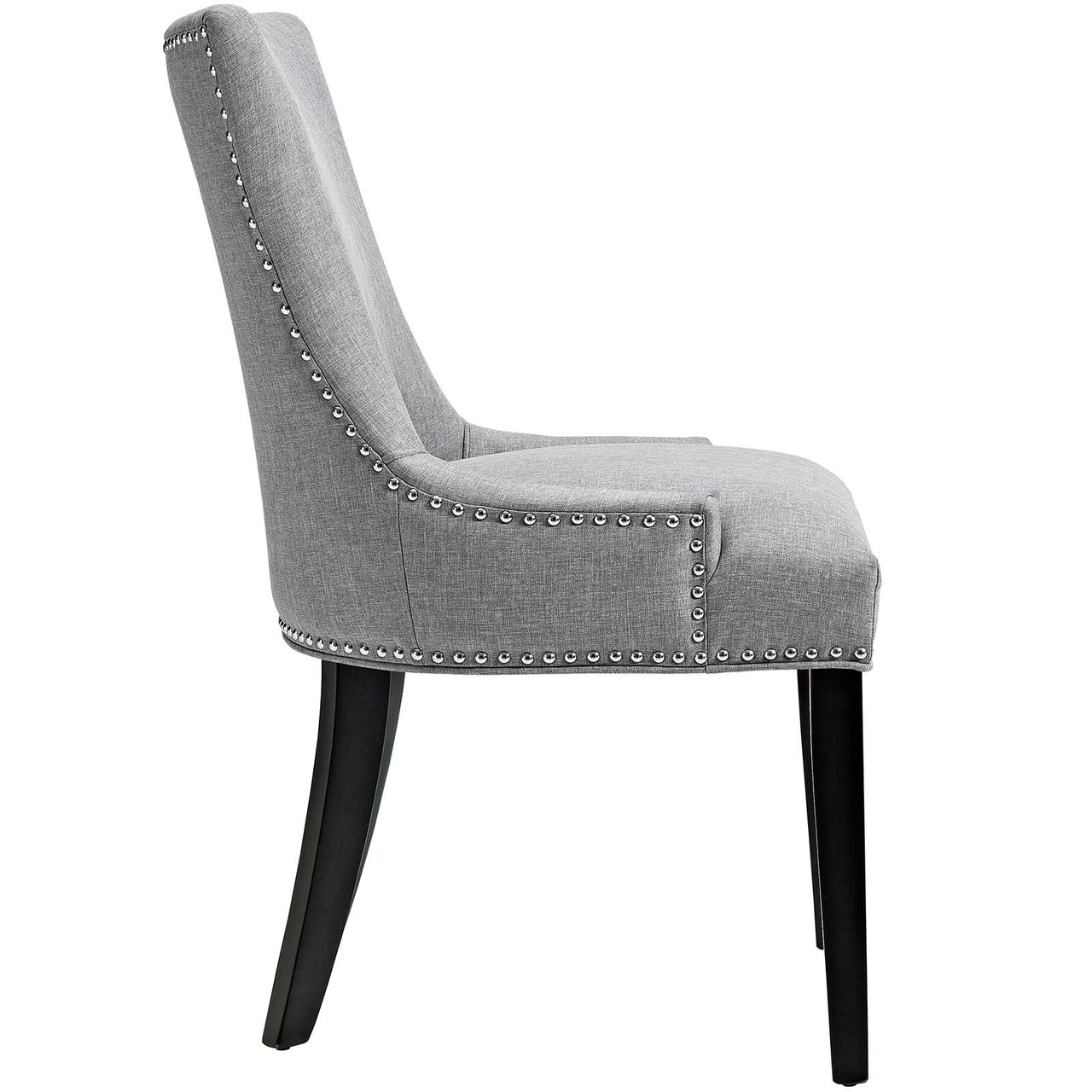 Marvelle Upholstered Dining Chair Set of 4, Light Gray