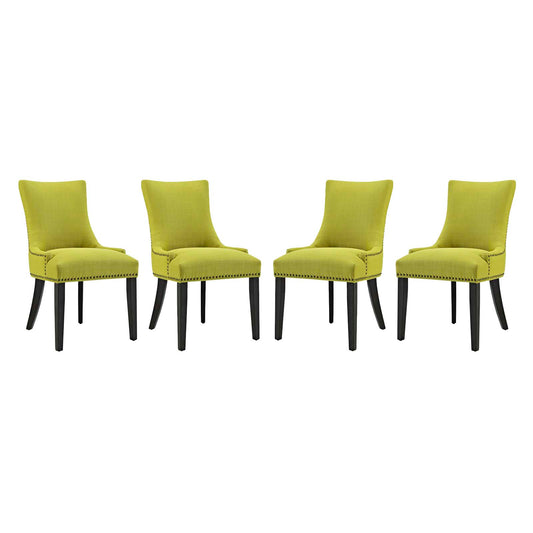 Marvelle Upholstered Dining Chair Set of 4, Chartreuse