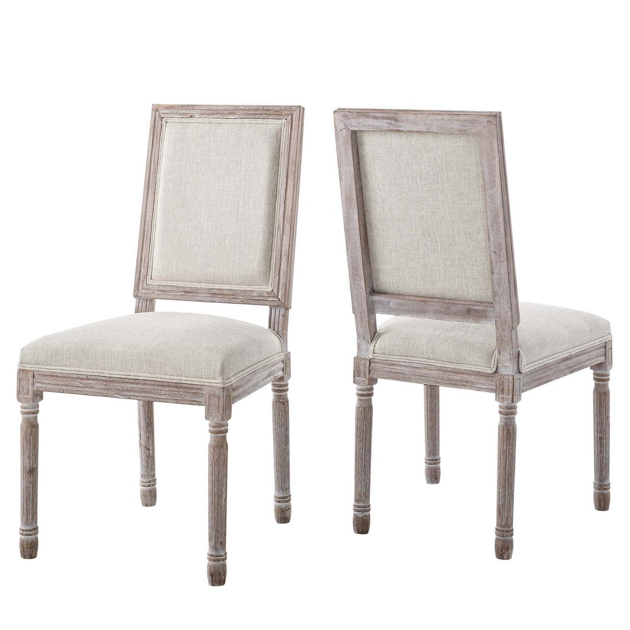 Corton Upholstered Side Chair Set of 2, Beige