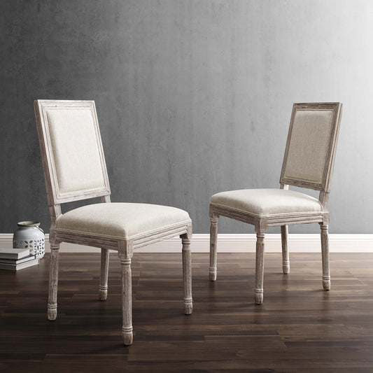 Corton Upholstered Side Chair Set of 2, Beige