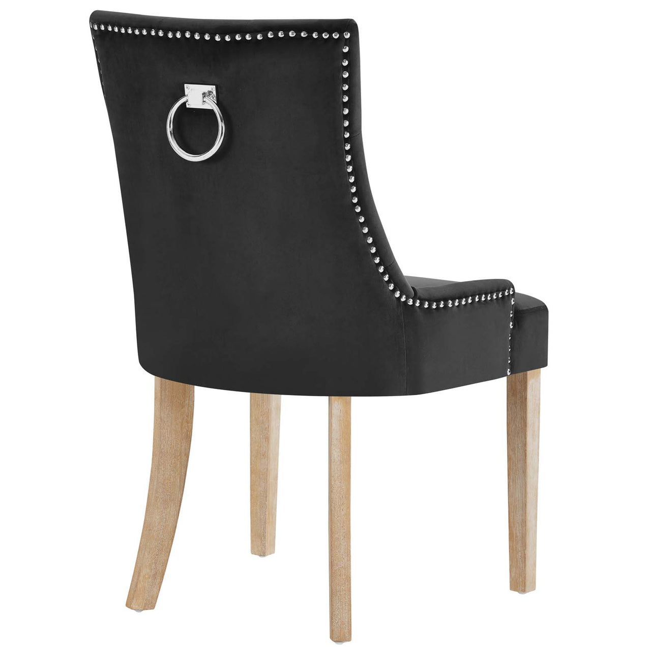 Queensridge Velvet Dining Chair Set of 2, Black