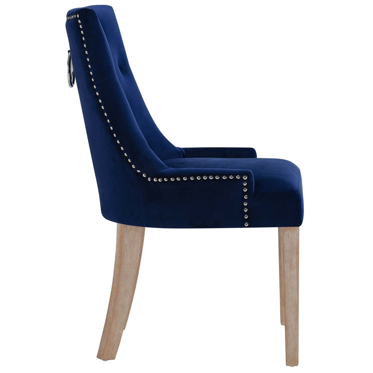 Queensridge Velvet Dining Chair Set of 2, Navy
