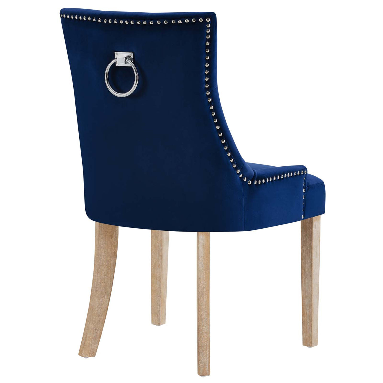 Queensridge Velvet Dining Chair Set of 2, Navy