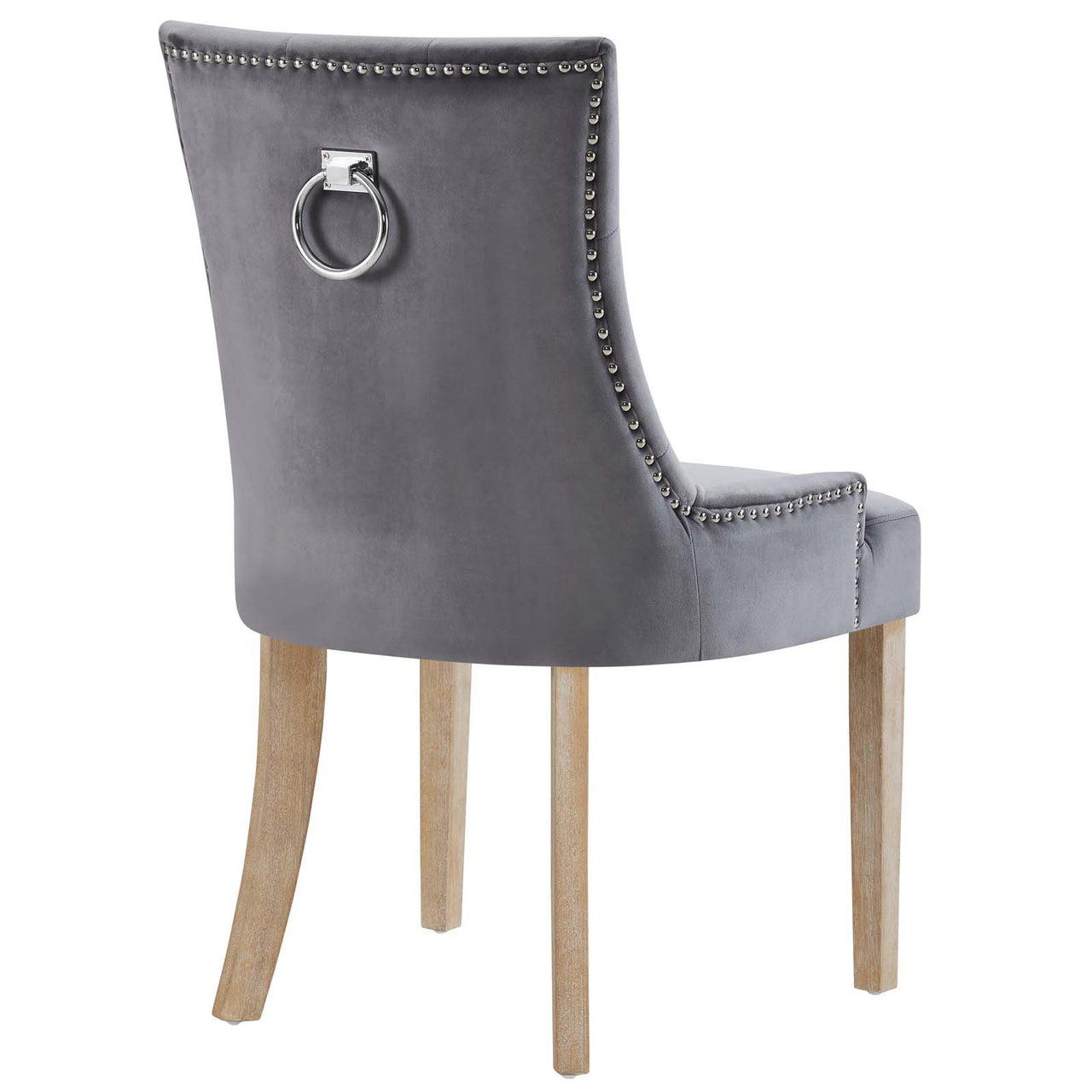 Queensridge Velvet Dining Chair Set of 4, Gray