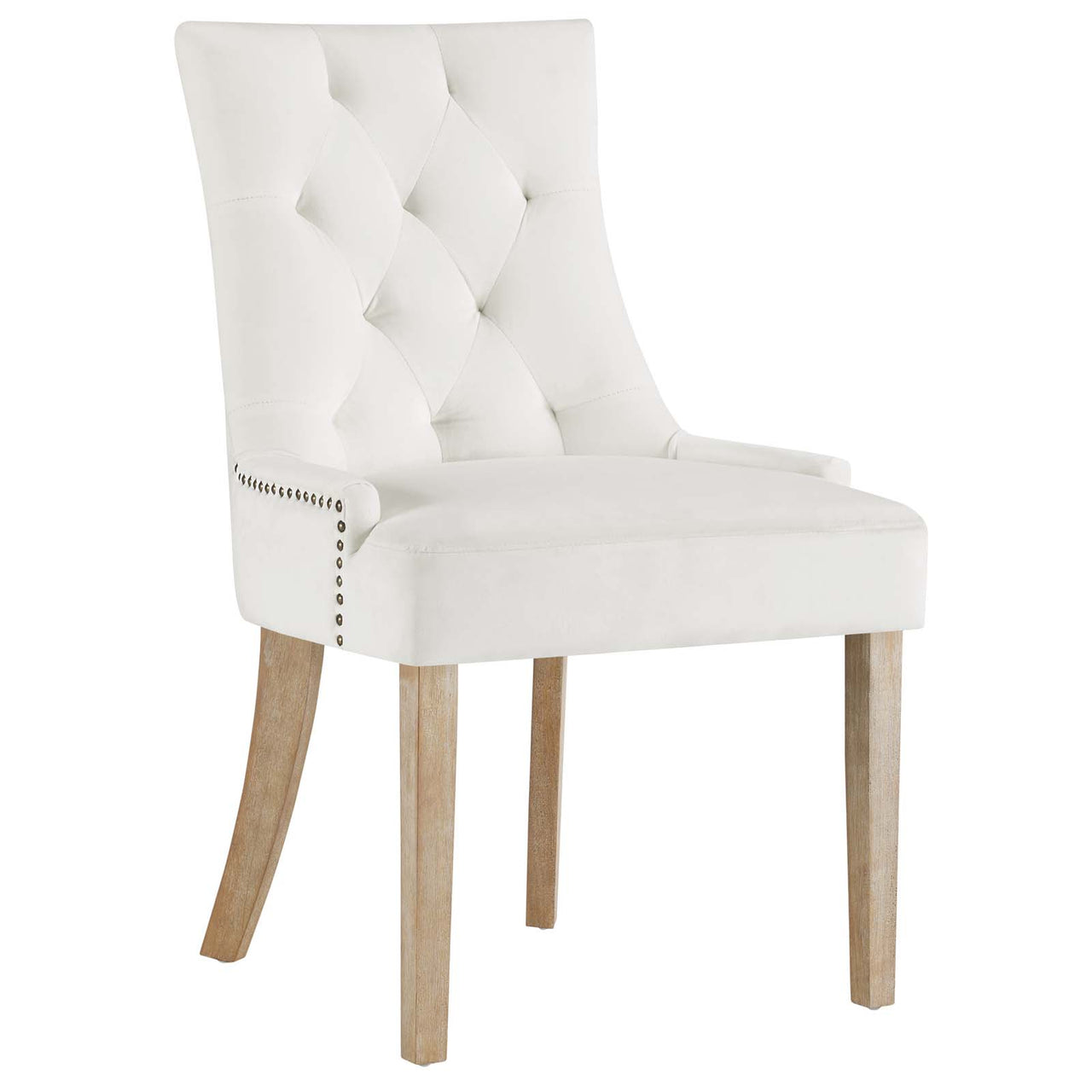 Queensridge Velvet Dining Chair Set of 4, Ivory