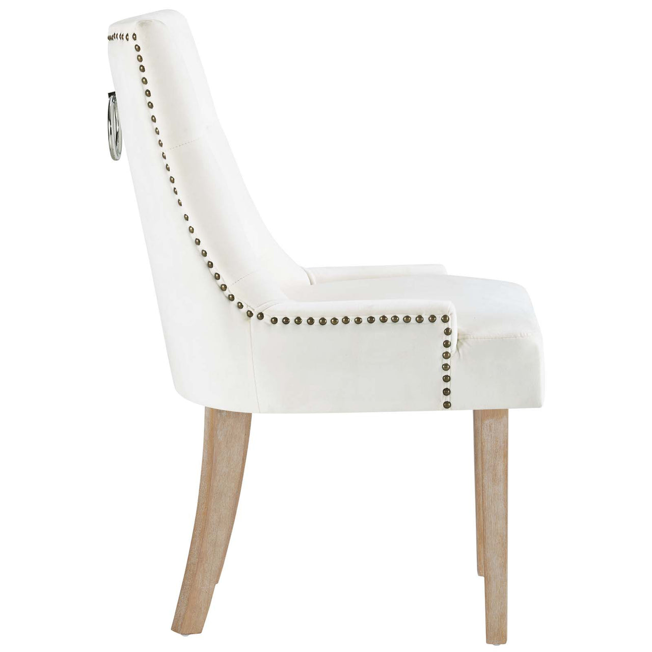 Queensridge Velvet Dining Chair Set of 4, Ivory