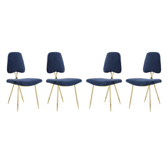 Ponder Dining Side Chair Set of 4, Navy