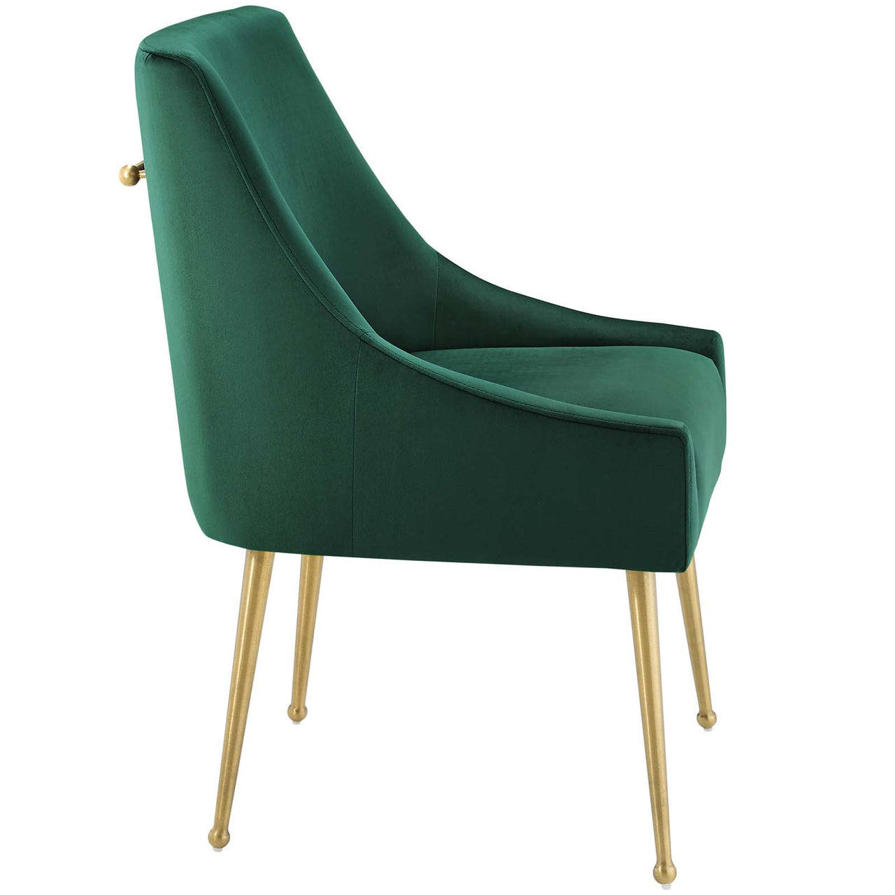 Virella Upholstered Velvet Dining Chair, Green