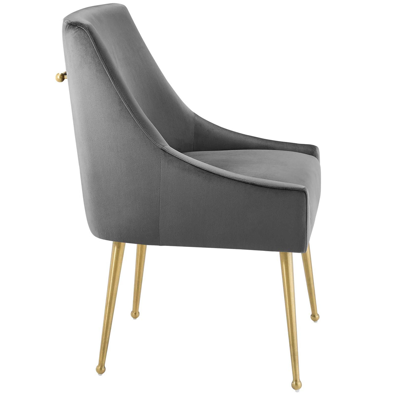 Virella Upholstered Velvet Dining Chair, Gray
