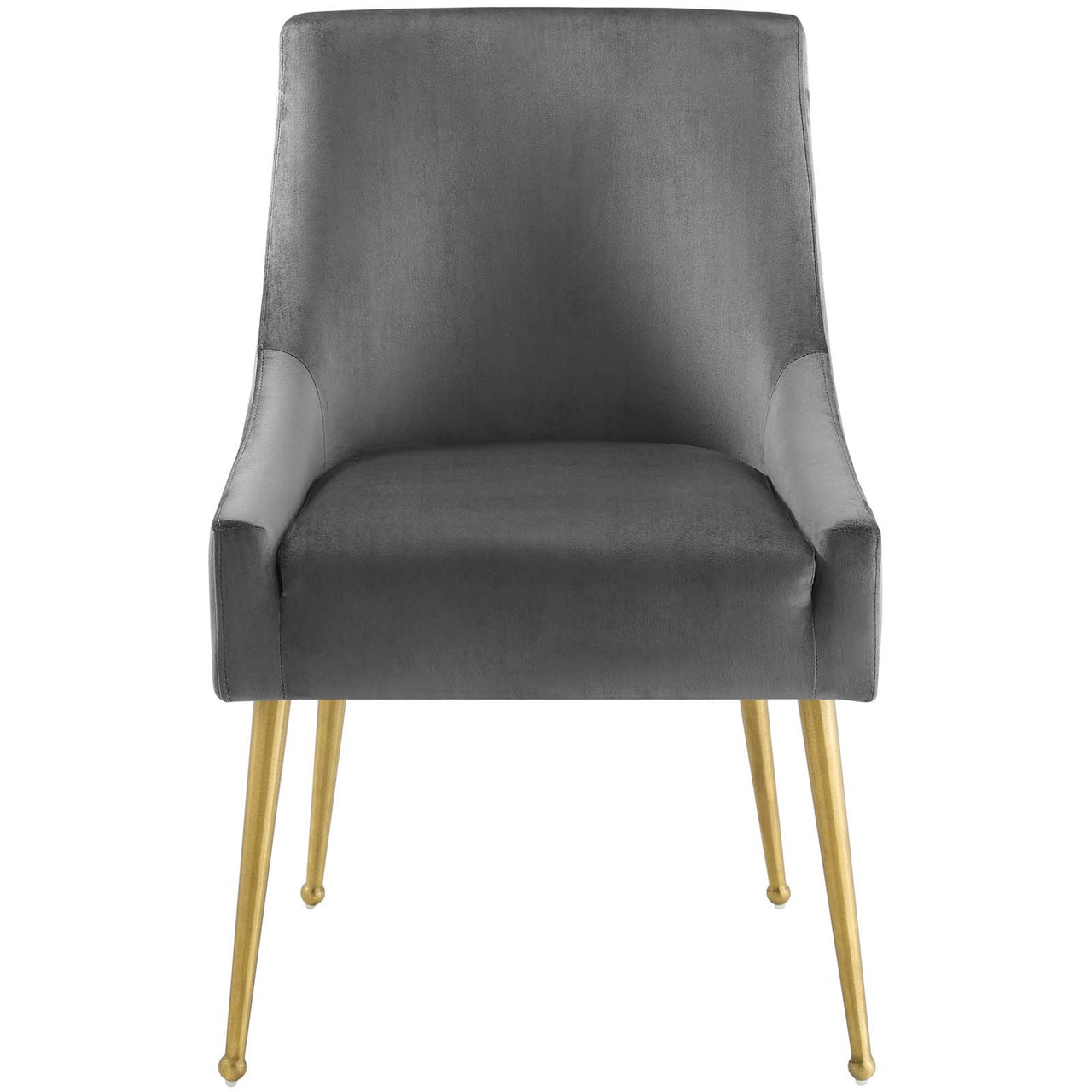 Virella Upholstered Velvet Dining Chair, Gray