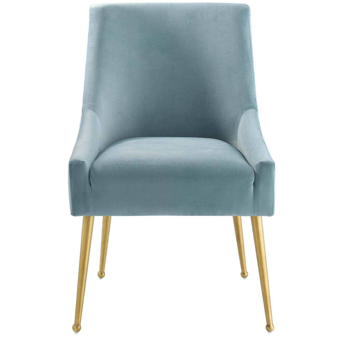 Virella Upholstered Velvet Dining Chair, Light Blue