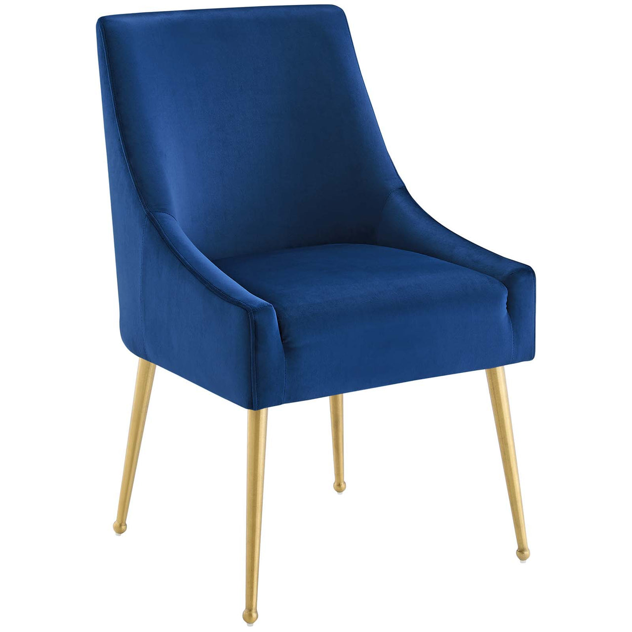 Virella Upholstered Velvet Dining Chair, Navy