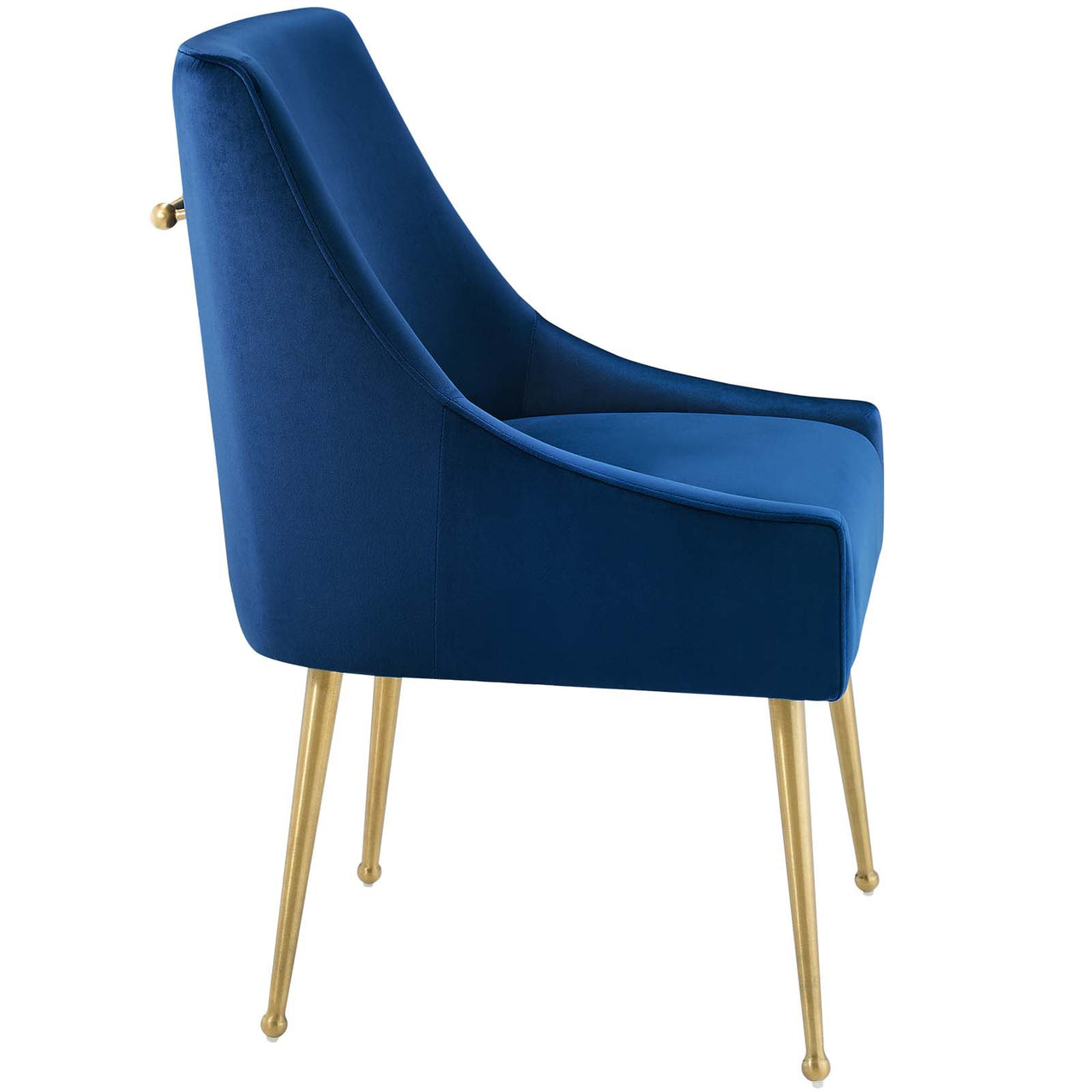 Virella Upholstered Velvet Dining Chair, Navy