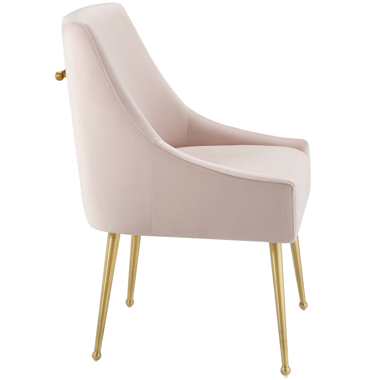 Virella Upholstered Velvet Dining Chair, Pink