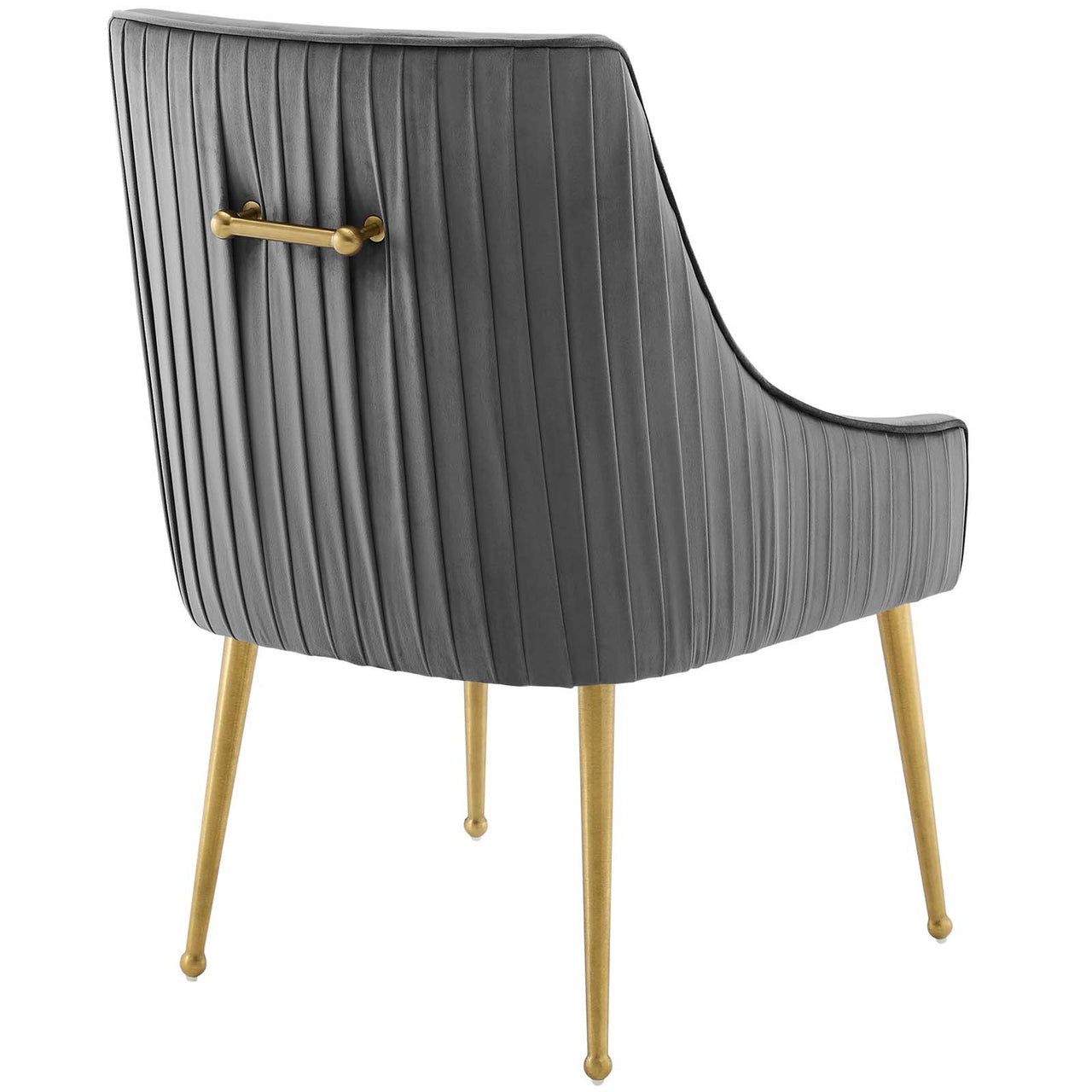 Virella Upholstered Velvet Dining Chair, Gray