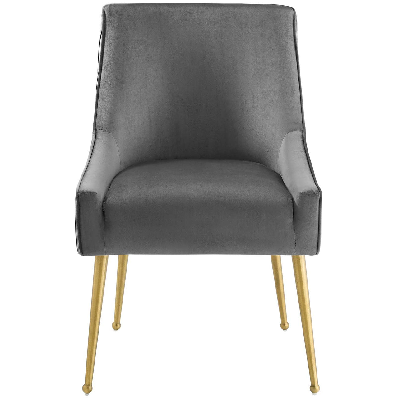 Virella Upholstered Velvet Dining Chair, Gray