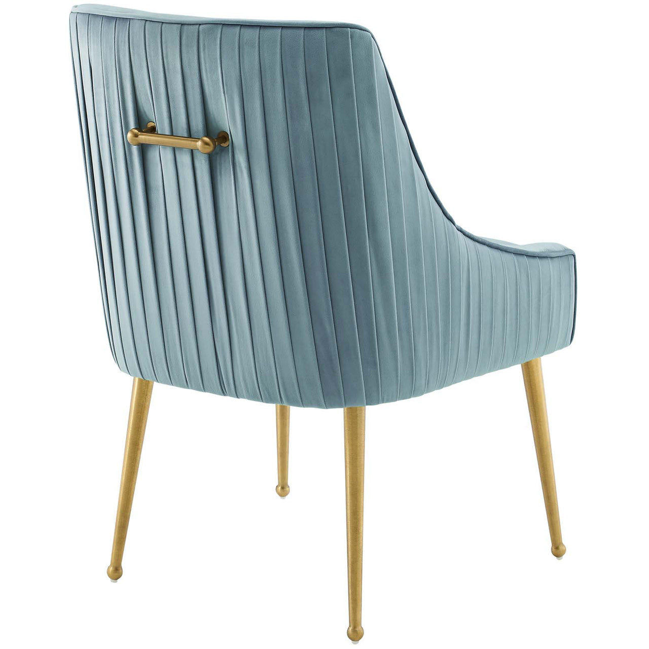 Virella Upholstered Velvet Dining Chair, Light Blue