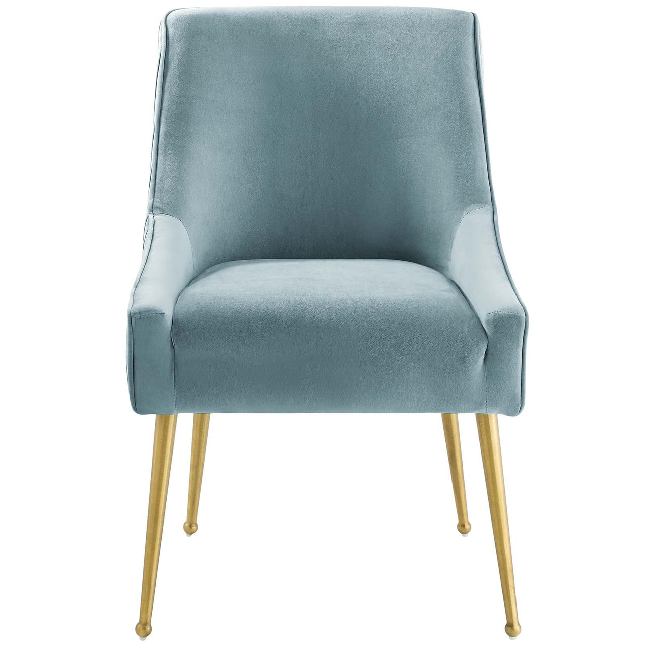 Virella Upholstered Velvet Dining Chair, Light Blue