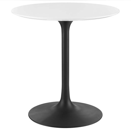 Ensemble Round Dining Table, Extra Small, Black & White