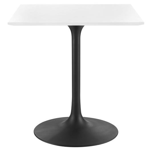 Ensemble Square Dining Table, Small, Black & White