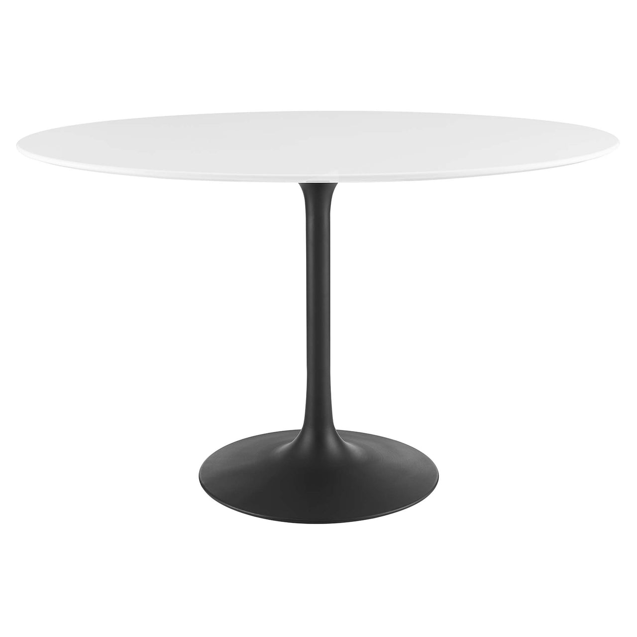 Ensemble Oval Dining Table, Small, Black & White