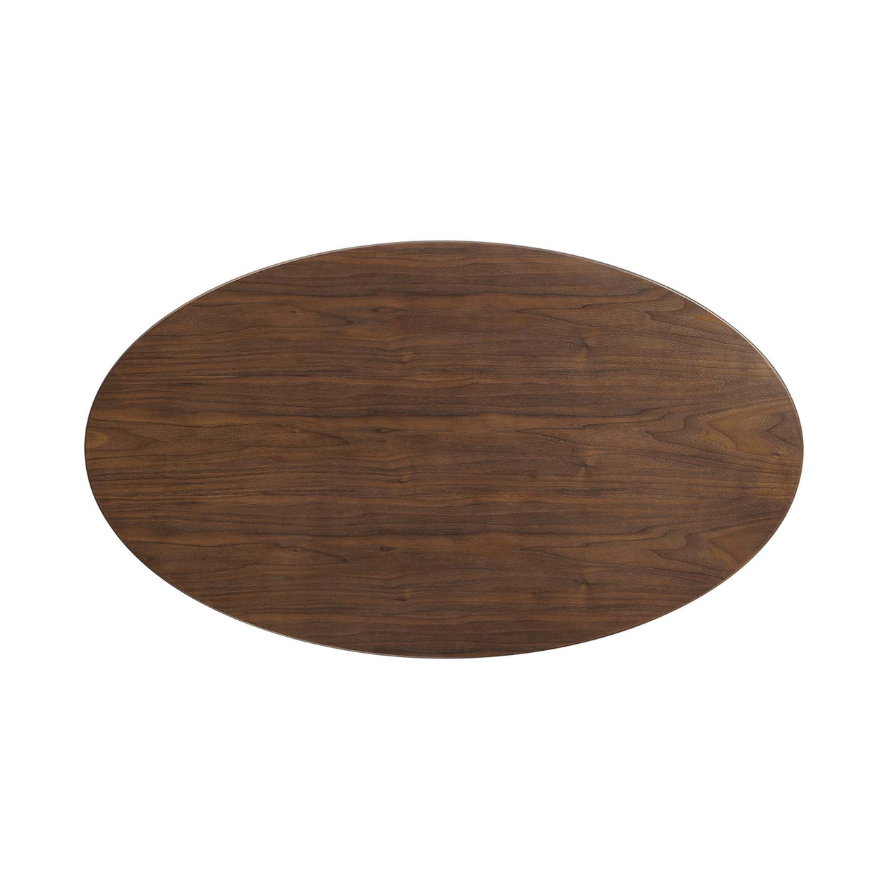 Ensemble Oval Dining Table, Small, Black & Walnut