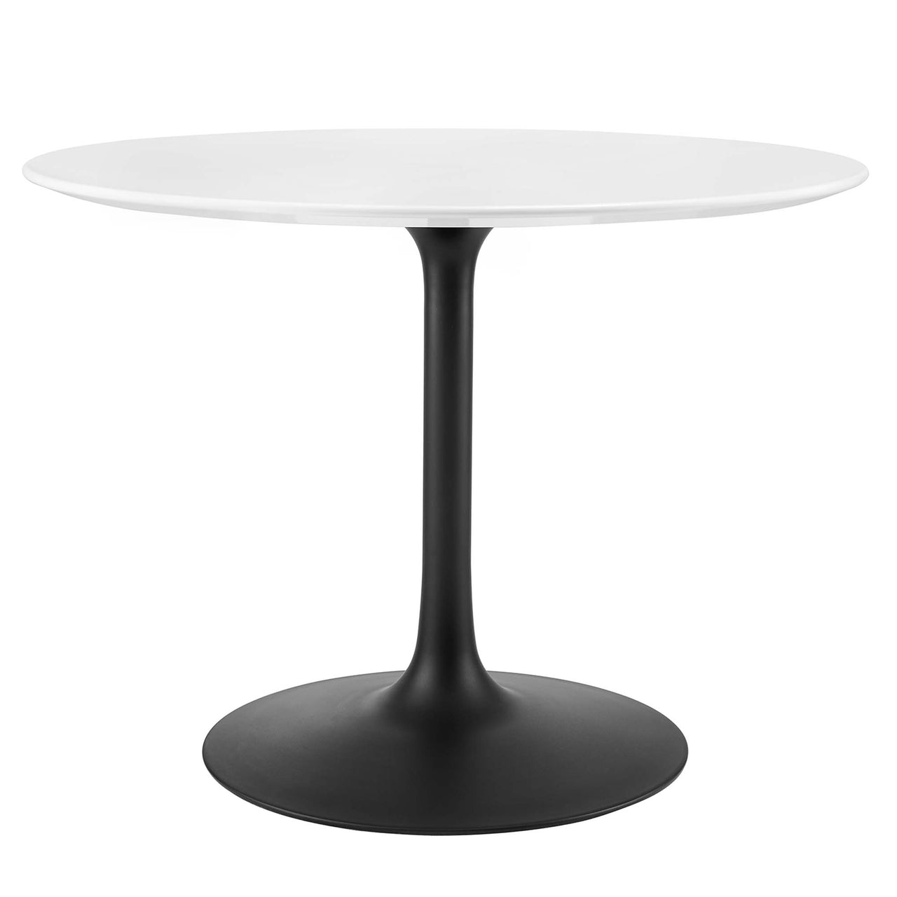 Ensemble Round Dining Table, Medium, Black & White