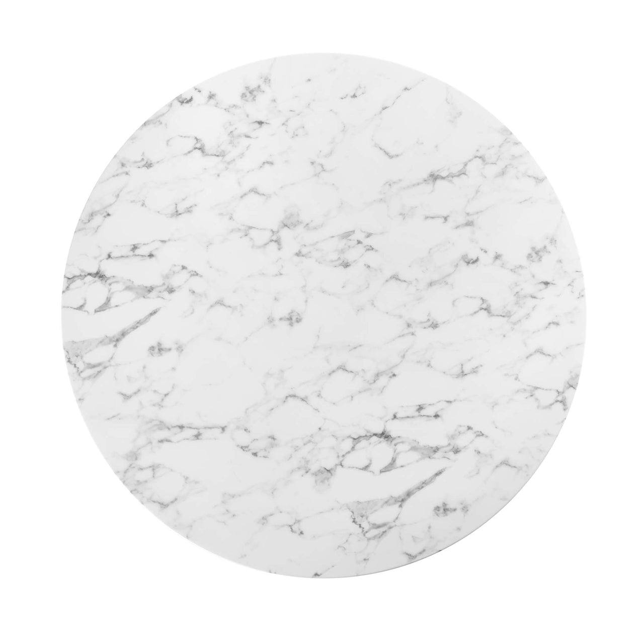 Ensemble Round Faux Marble Dining Table, Extra Large, Black & White
