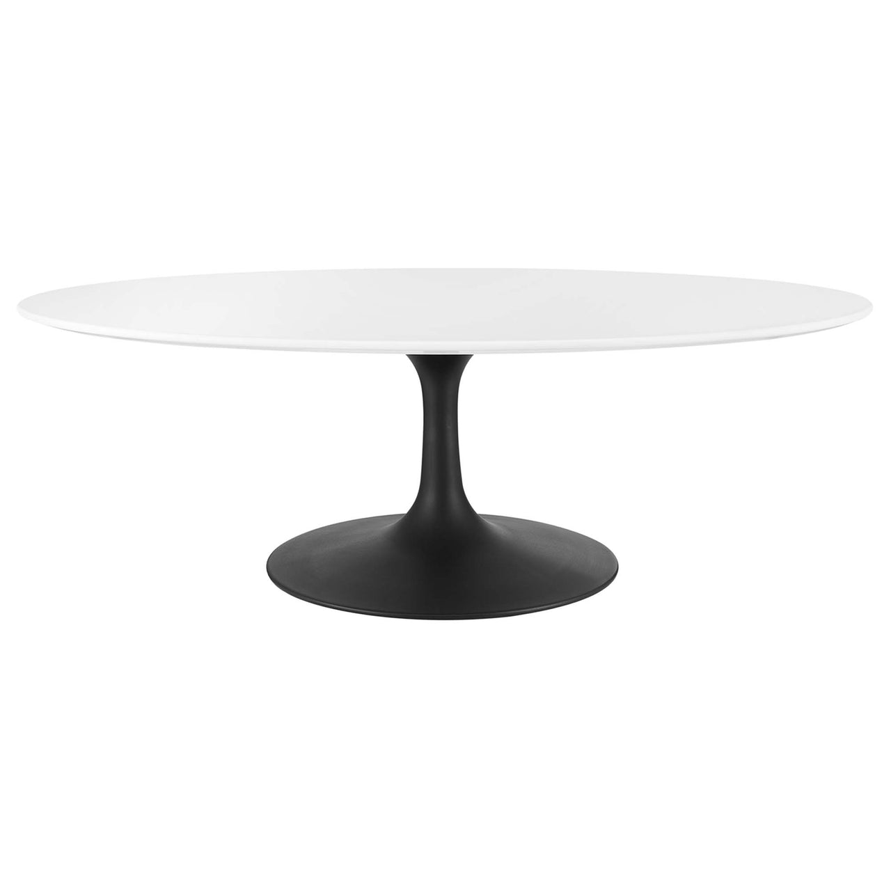 Ensemble Oval Coffee Table, Medium, Black & White