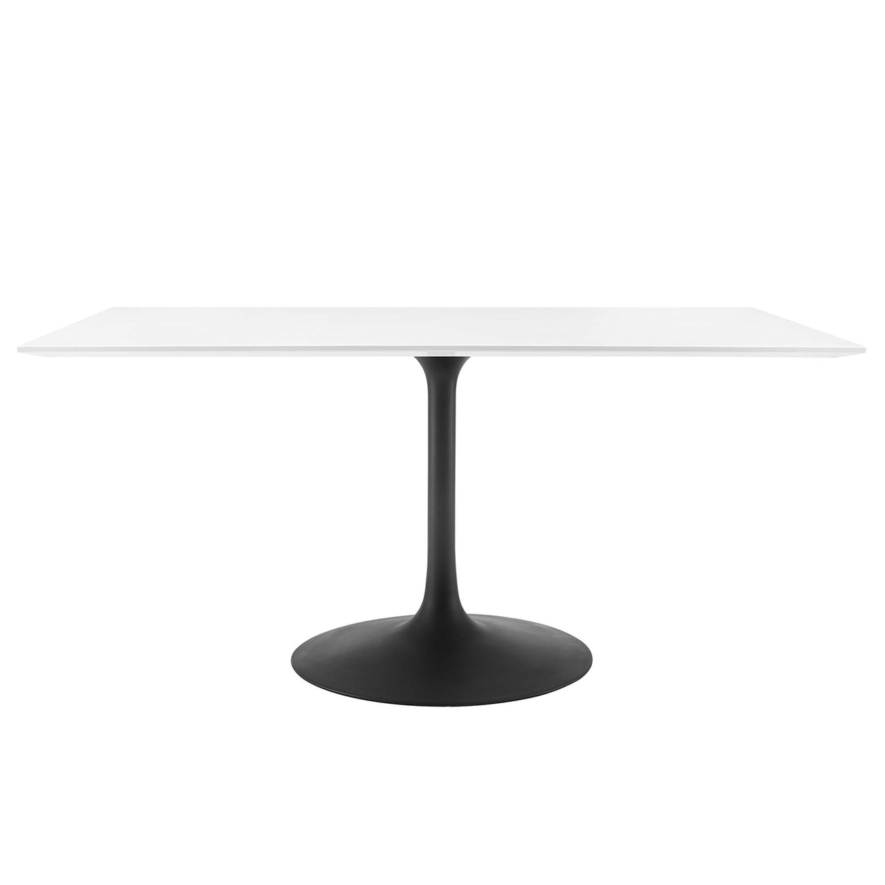 Ensemble Rectangular Wood Dining Table, Medium, Black & White