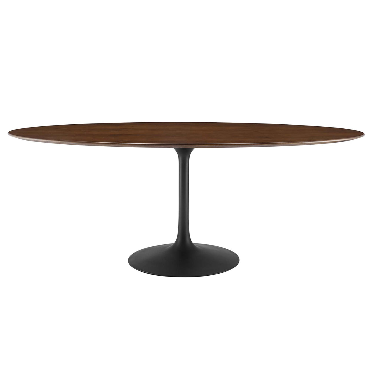 Ensemble Oval Dining Table, Extra Large, Black & Walnut