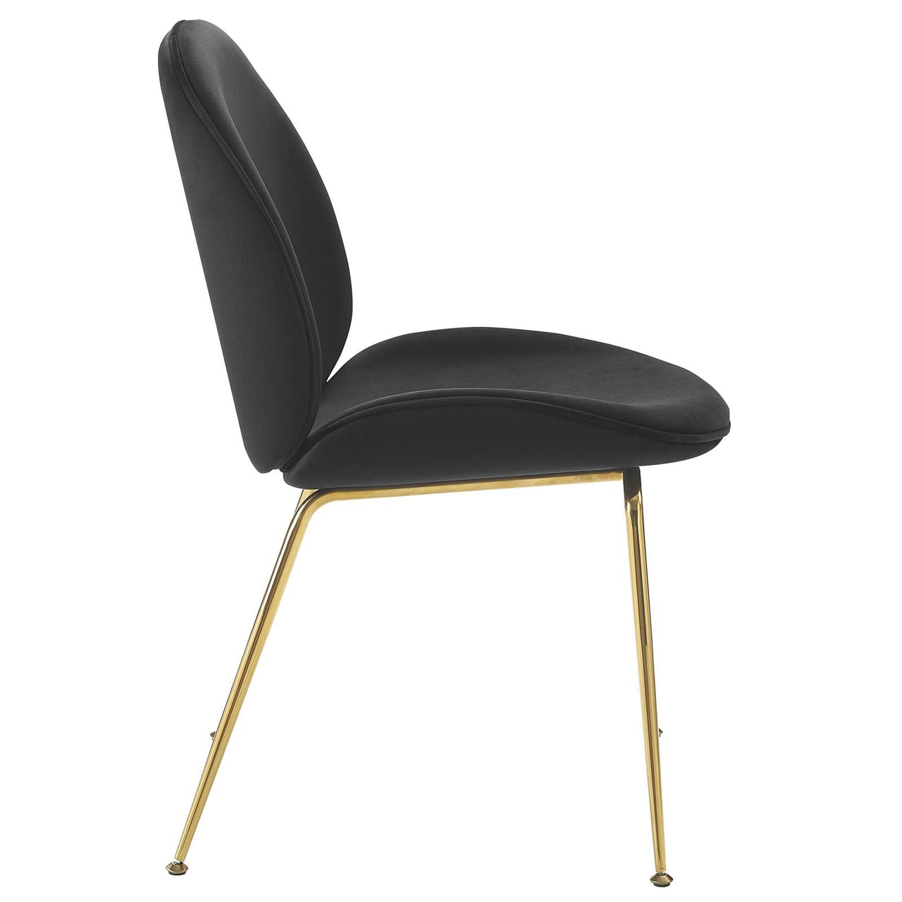 Gossip Upholstered Velvet Dining Chair, Black
