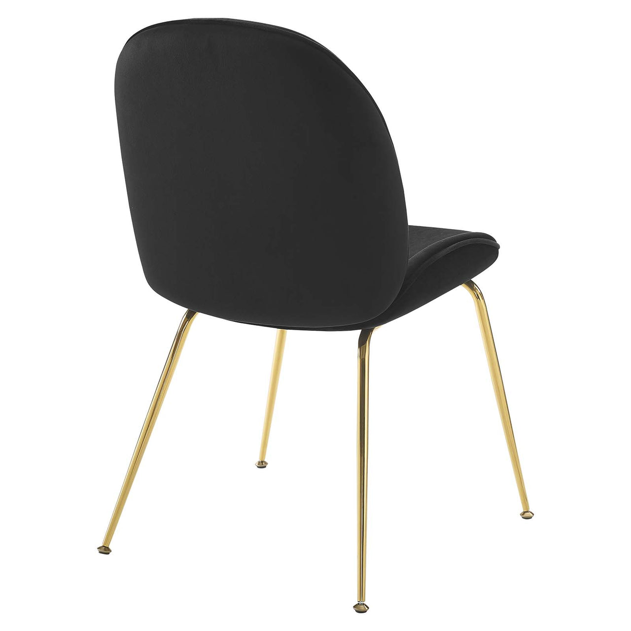 Gossip Upholstered Velvet Dining Chair, Black