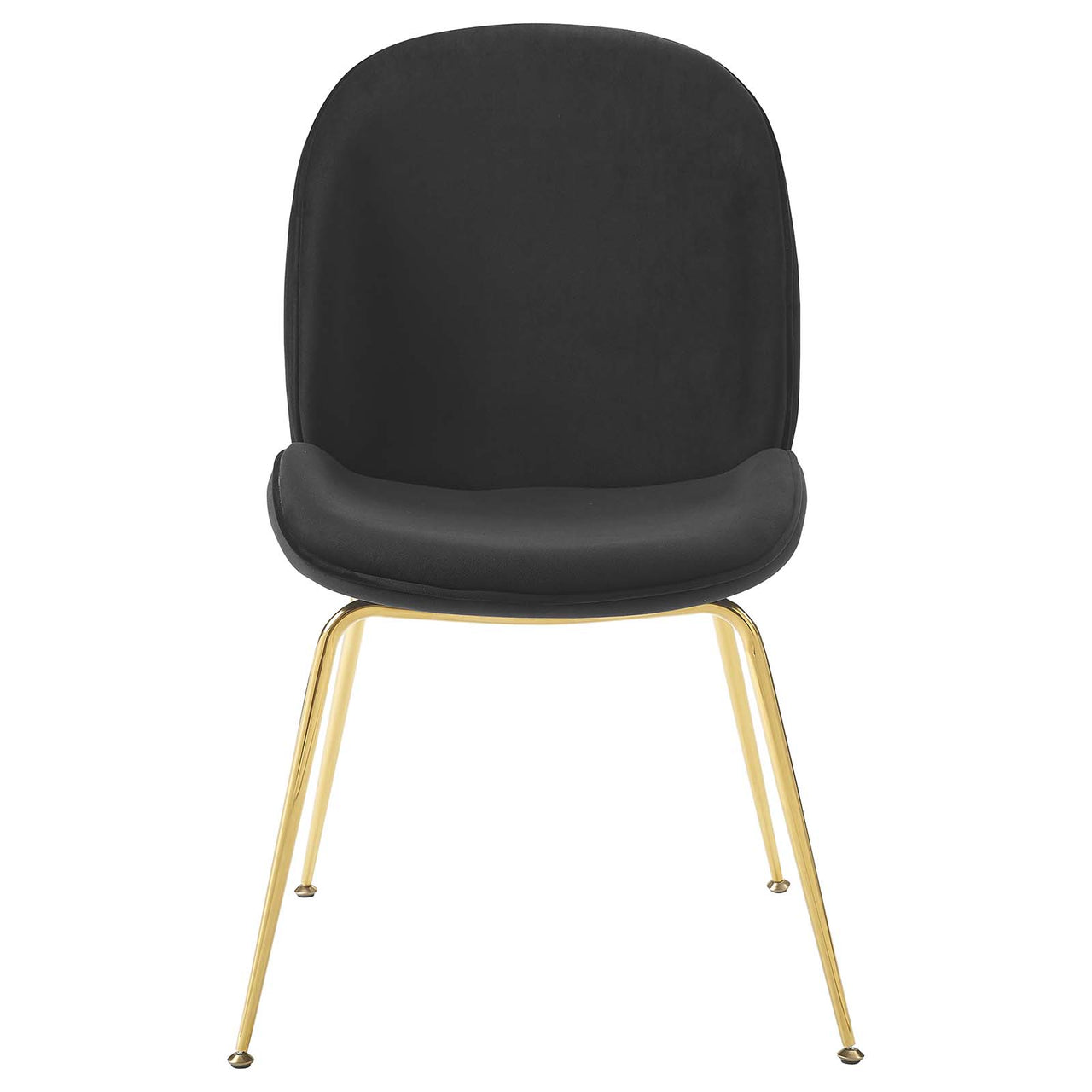 Gossip Upholstered Velvet Dining Chair, Black