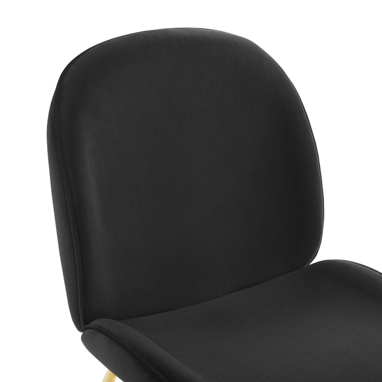 Gossip Upholstered Velvet Dining Chair, Black