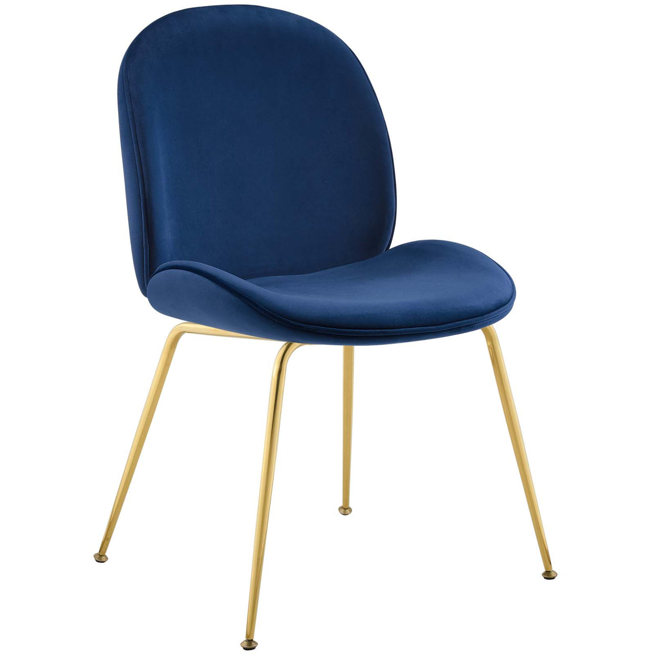 Gossip Upholstered Velvet Dining Chair, Navy