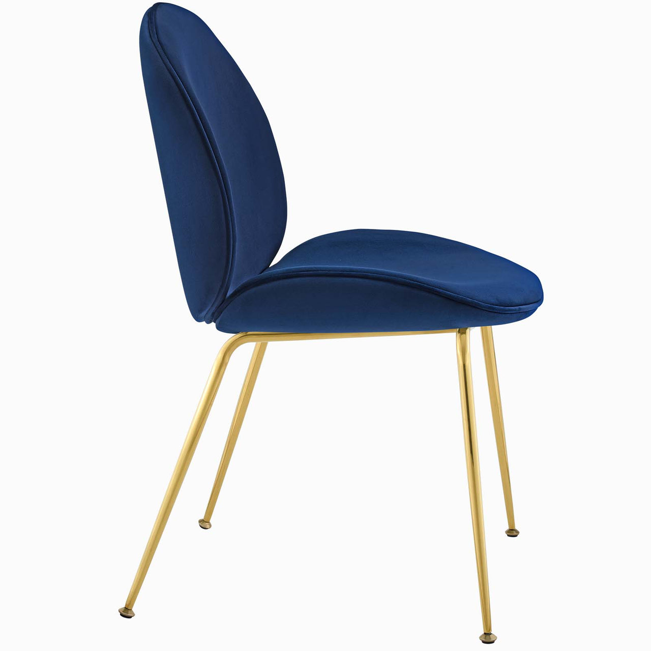Gossip Upholstered Velvet Dining Chair, Navy