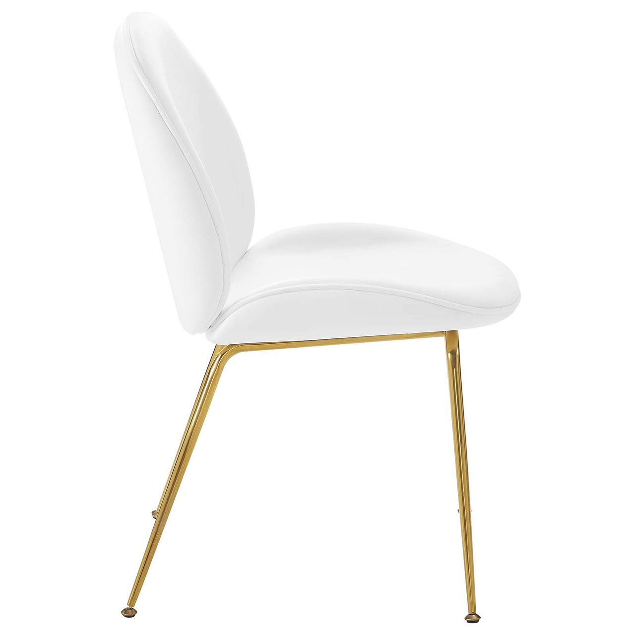 Gossip Upholstered Velvet Dining Chair, White
