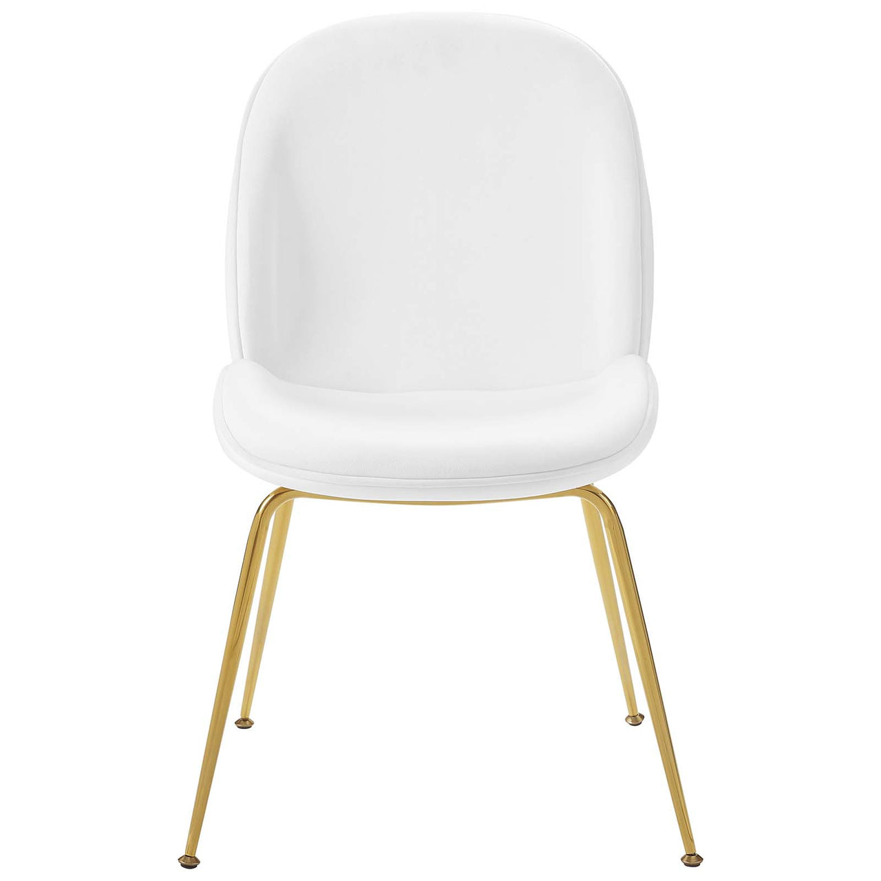 Gossip Upholstered Velvet Dining Chair, White