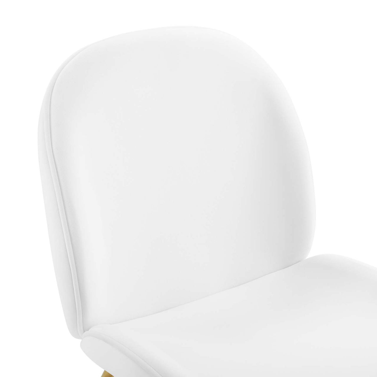 Gossip Upholstered Velvet Dining Chair, White