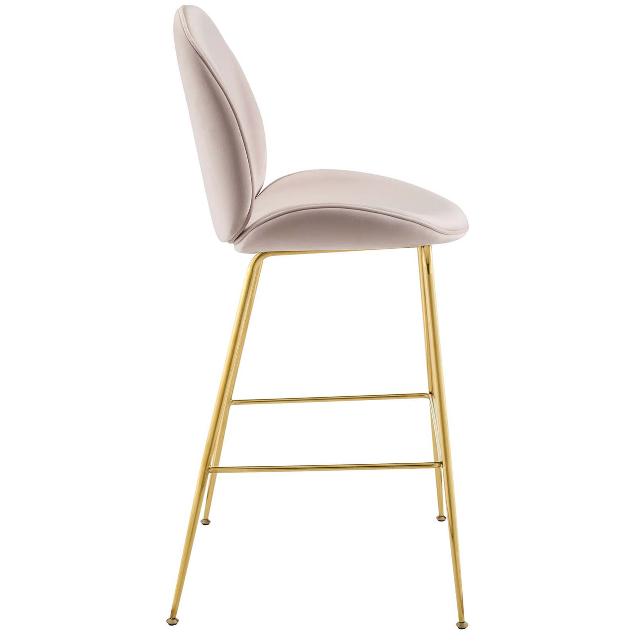 Gossip Upholstered Velvet Bar Stool, Pink