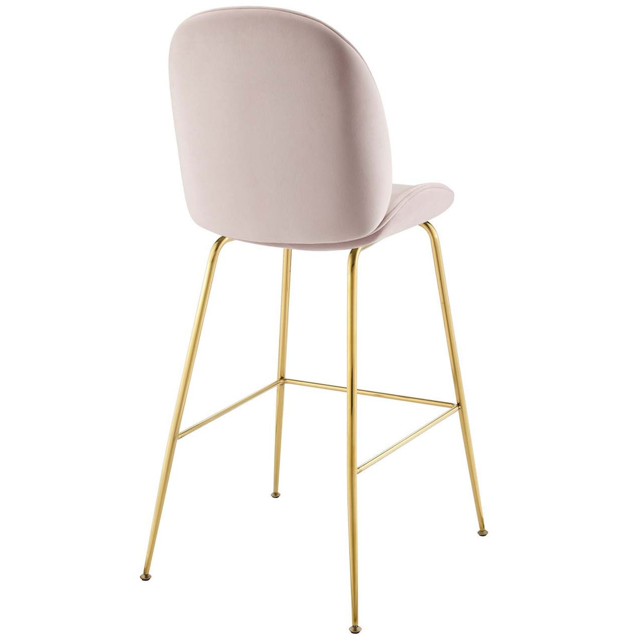 Gossip Upholstered Velvet Bar Stool, Pink