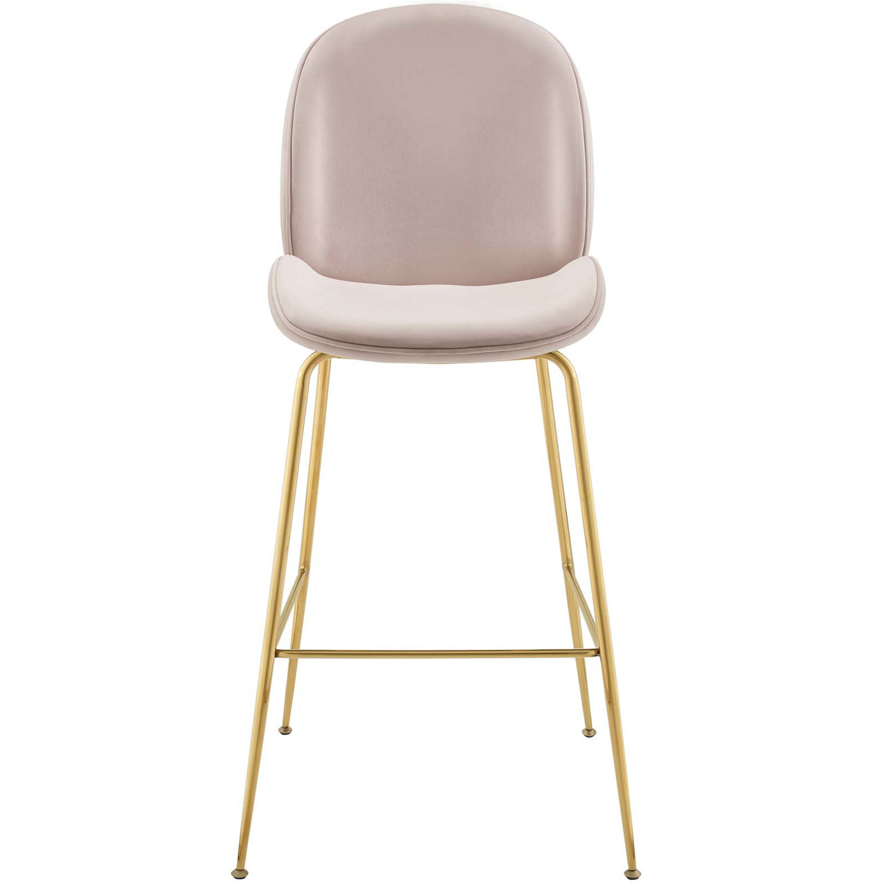 Gossip Upholstered Velvet Bar Stool, Pink