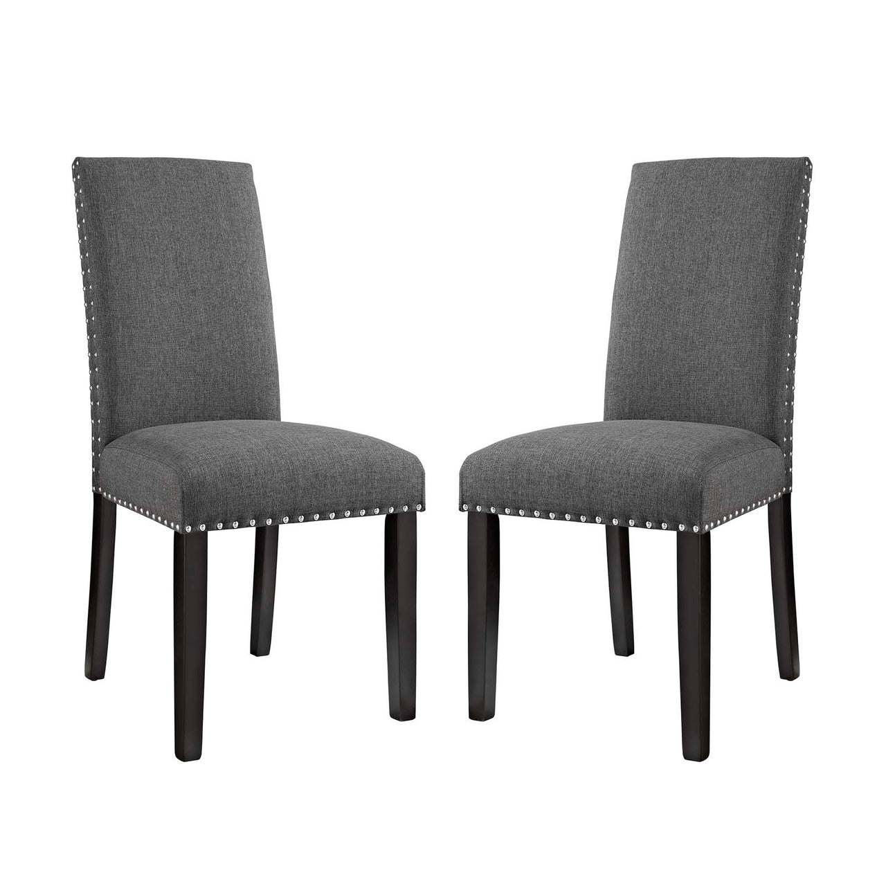 Minimalista Fabric Dining Chair Set of 2, Gray