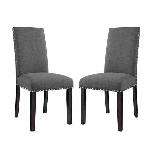 Minimalista Fabric Dining Chair Set of 2, Gray