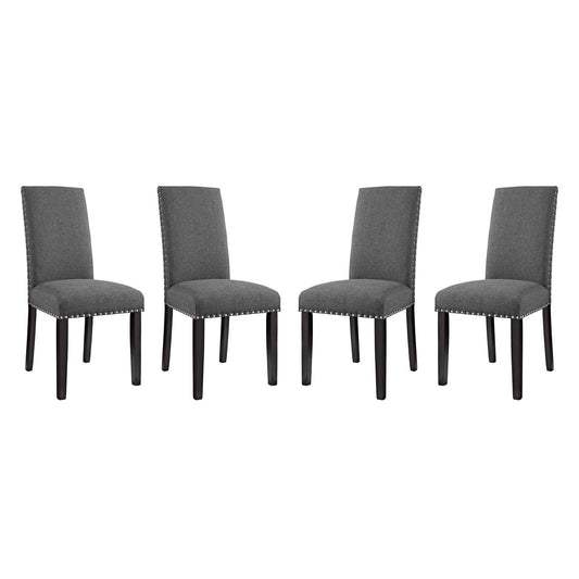 Minimalista Fabric Dining Chair Set of 4, Gray