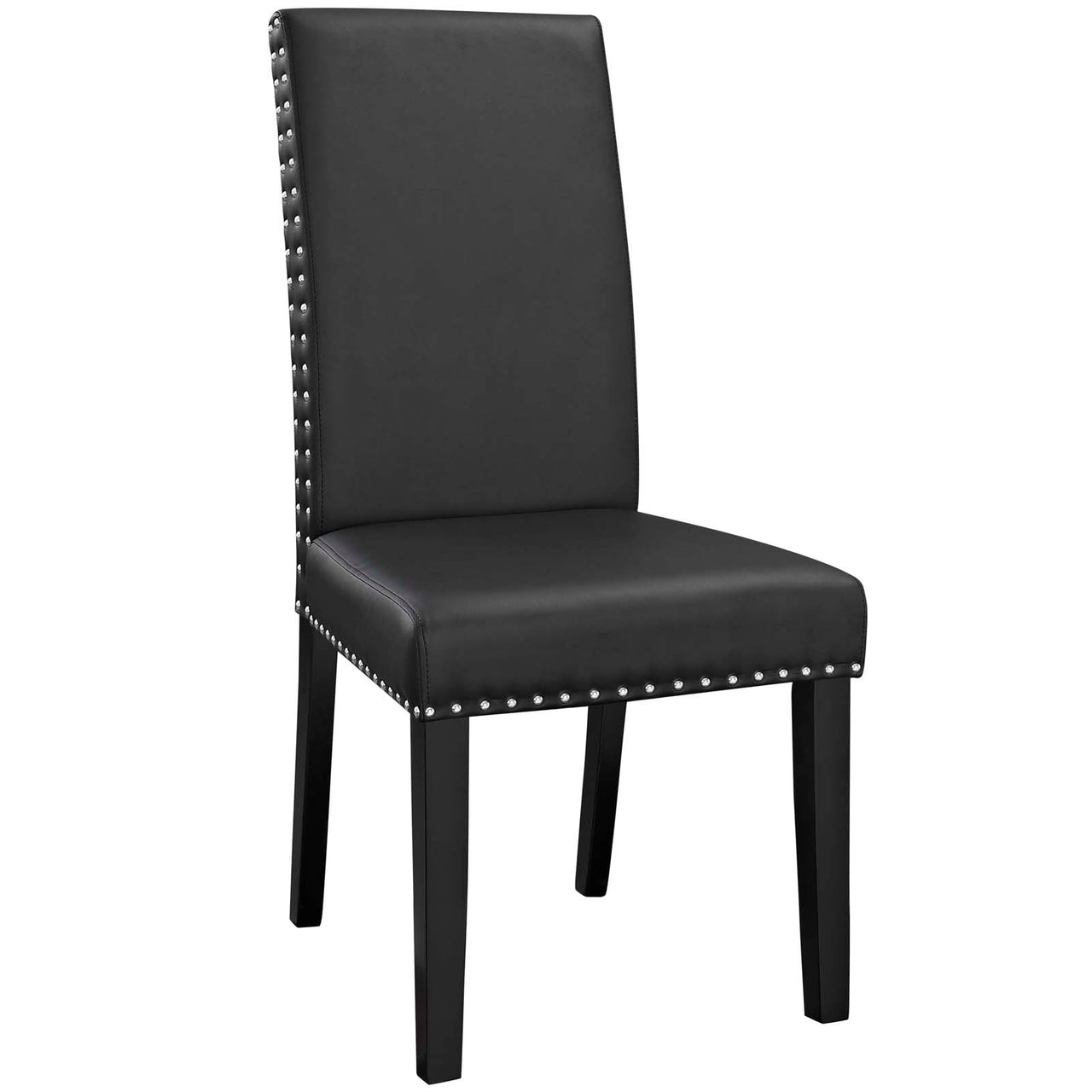 Minimalista Eco-Leather Dining Chair Set of 4, Black