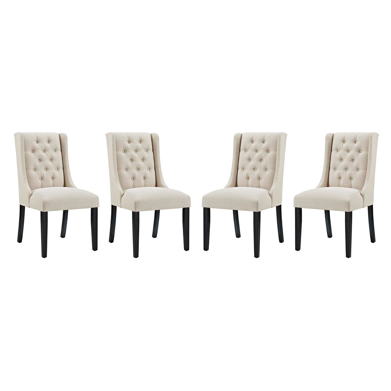 Bellarett Fabric Dining Chair Set of 4, Beige