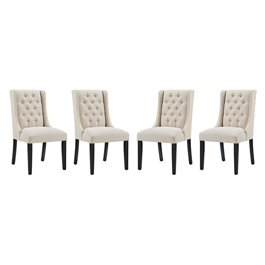 Bellarett Fabric Dining Chair Set of 4, Beige